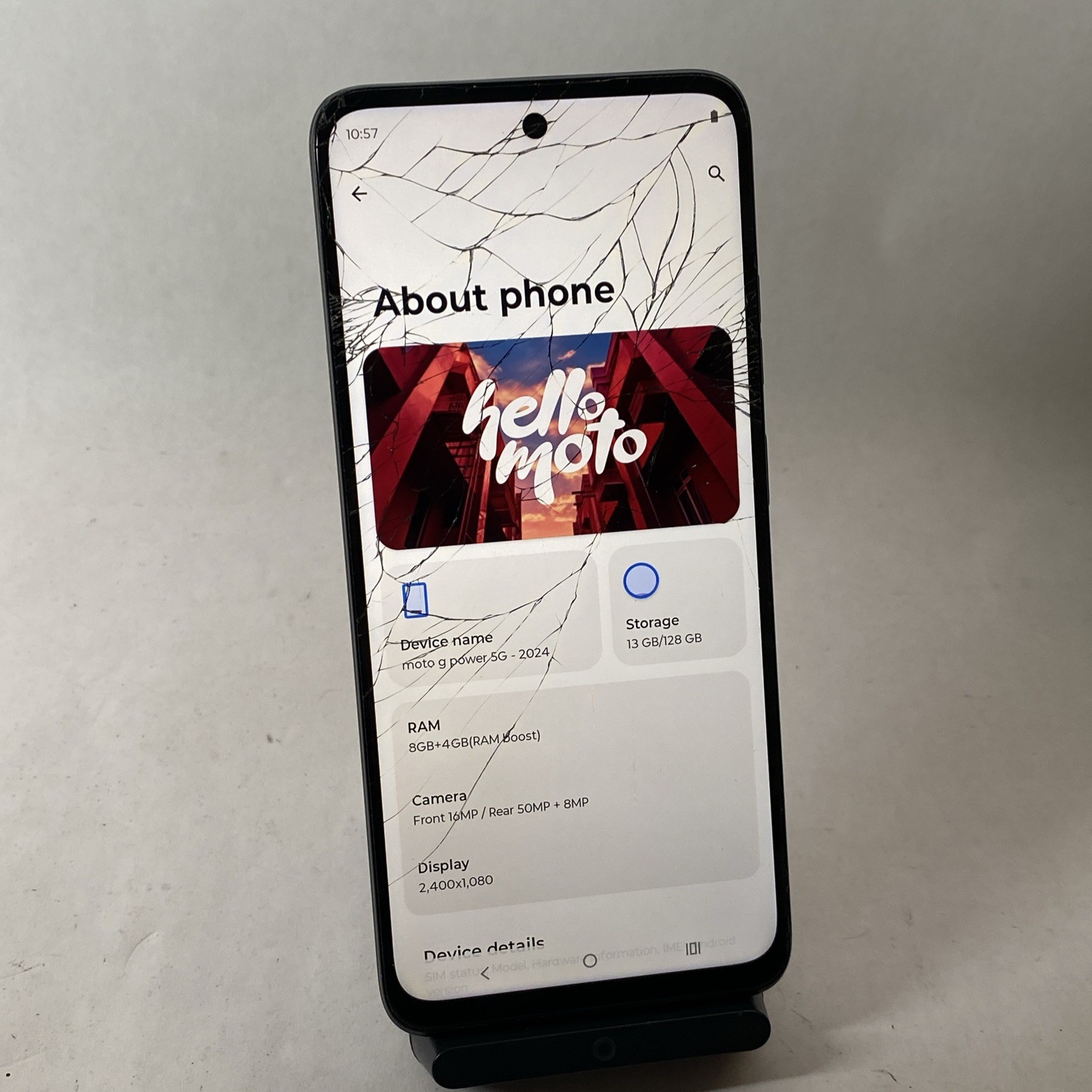 Motorola Moto G Power 5G 2024 Factory Unlocked XT2415-1 128GB Cracked READ