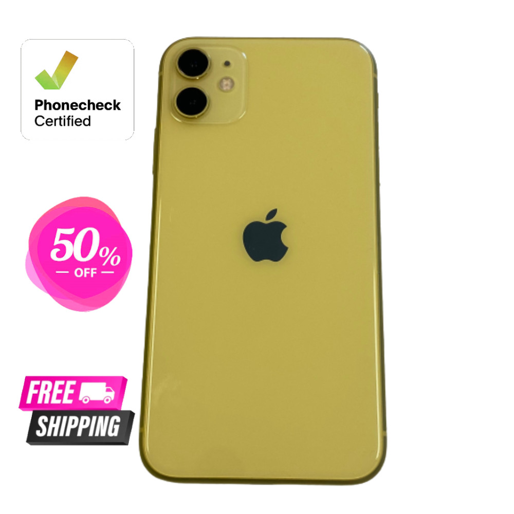 Apple iPhone 11 64/128GB Unlocked Verizon Att nano‑SIM/eSIM- Black Yellow Green