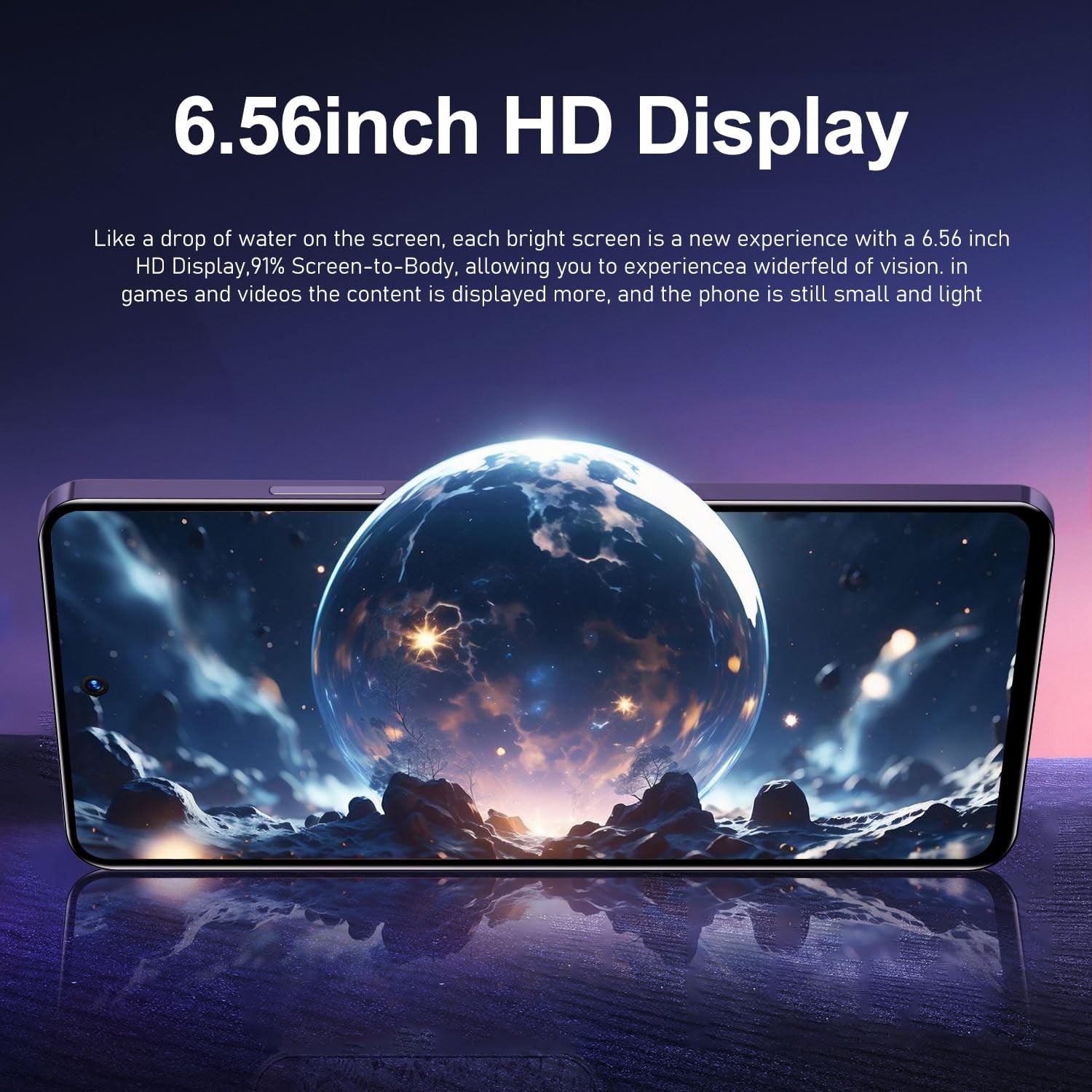 4G Lte Android , 3GB + 128GB memory, 6.56inch HD Display, Dual-SIM Unlocked c…