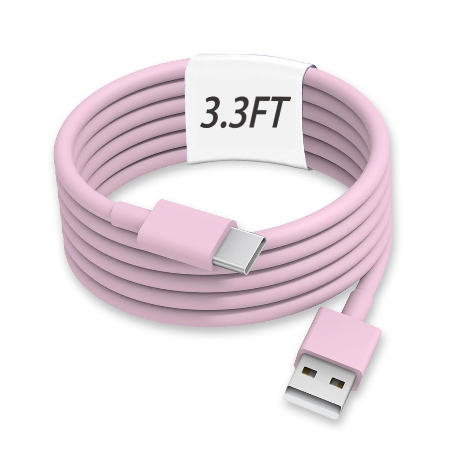 USB A to USB C Cable Pink Car Accessories Charger Cord Fast Type C Charging 3ft