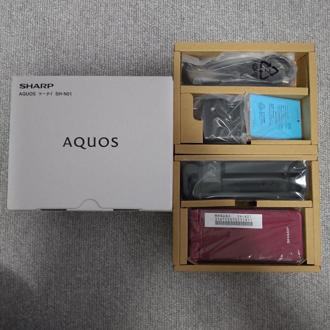 SHARP AQUOS KEITAI RED SH-N01 Android Flip Phone Unlocked 601SH Used JP