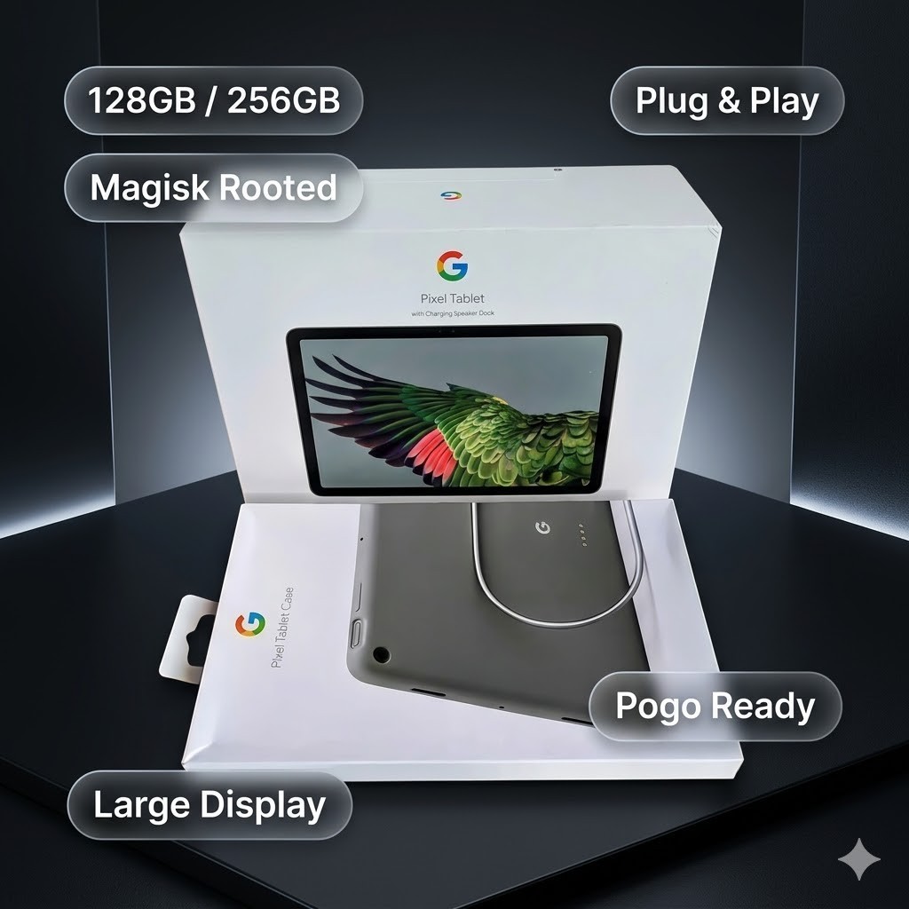 Google Pixel Tablet 128/256GB – Location Spoofing – Magisk Rooted – Plug & Play