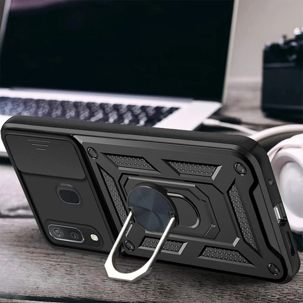 Case for Samsung Galaxy A20 /A30 with Screen Protector Magnetic car mount Black
