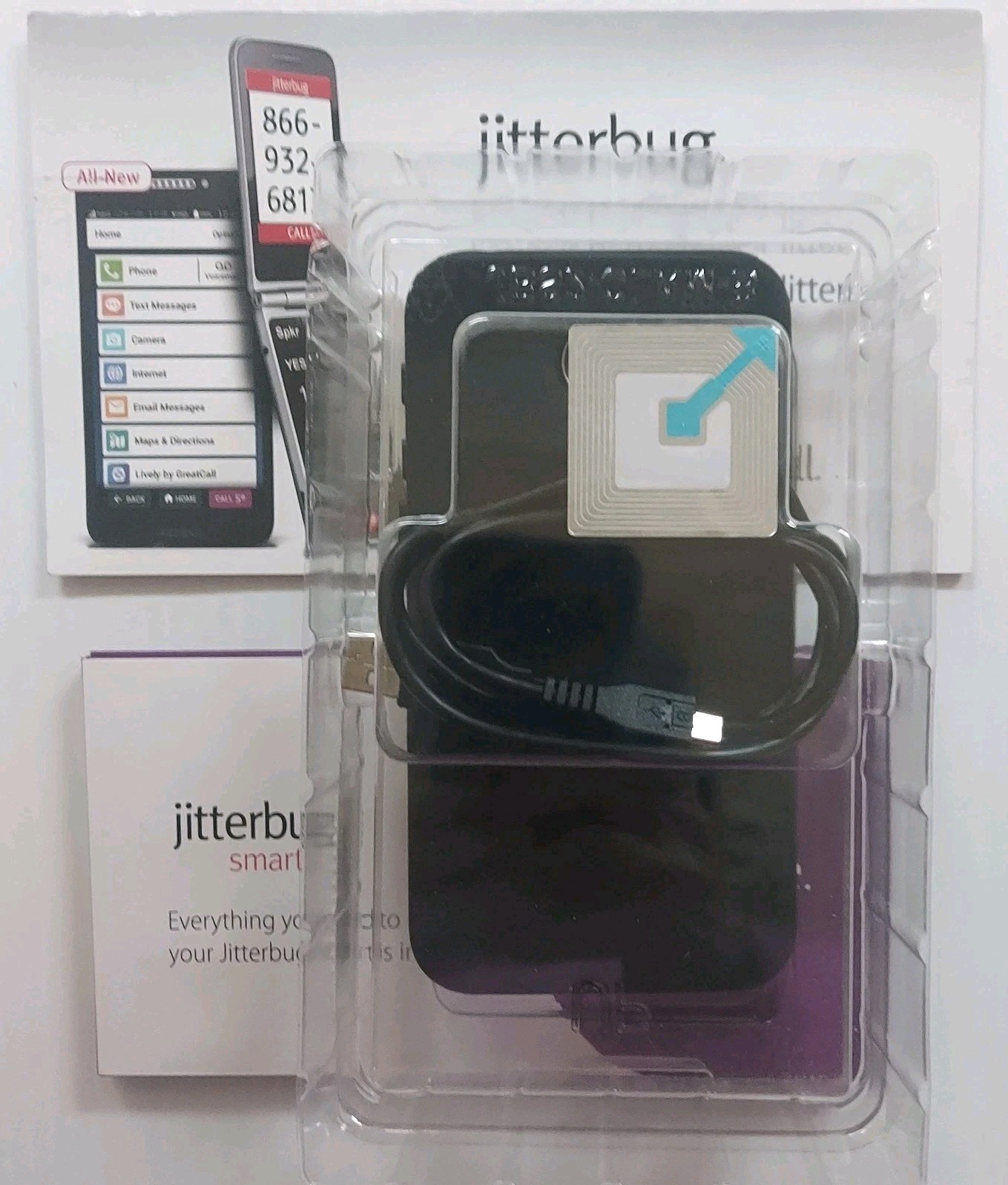 Jitterbug Smart2 Easy-to-Use 5049S Smartphone for Seniors by GreatCall Open Box