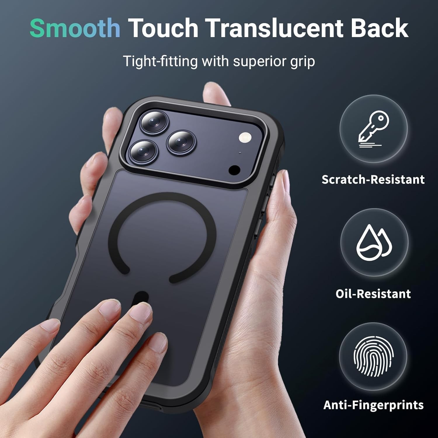 Magnetic for iPhone 17 Pro Max Case, Heavy Duty Protection, Shockproof 2-Layer B