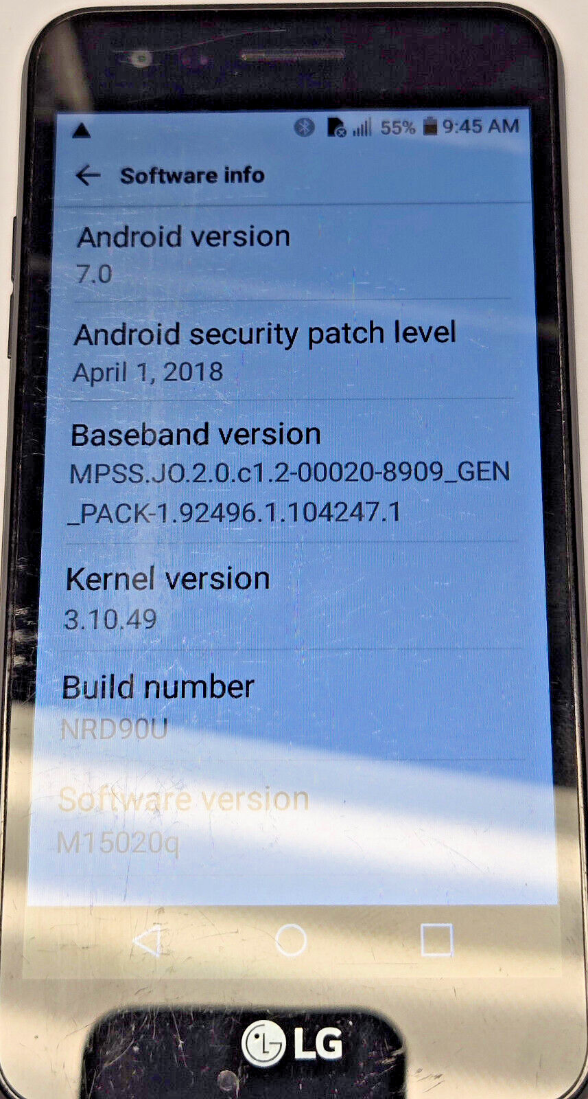LG Phoenix 3 Smartphone AT&T Android, with box and manual. Working.