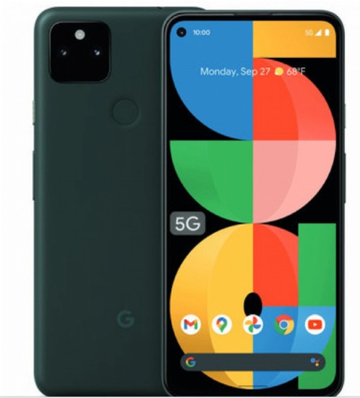 Original Android Google Pixel 5A 5G 128GB Black Green Color Smartphone