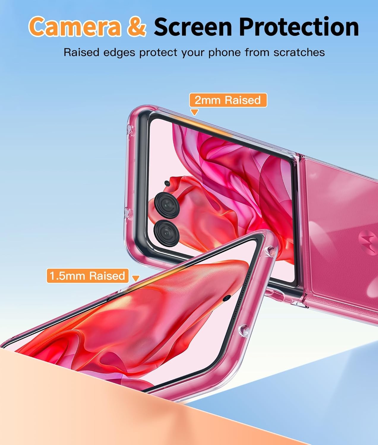 Motorola Razr Plus 2025/2024 Case Clear Shockproof Scratch Resistant Phone Cover