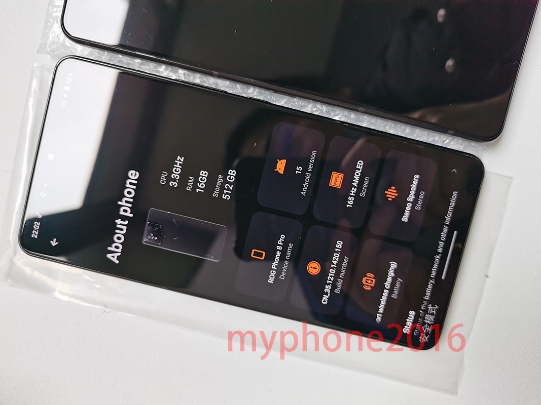 90%N ew Asus ROG Phone 8 Pro 5G Unlocked 512GB 16GB RAM Android Gaming phone