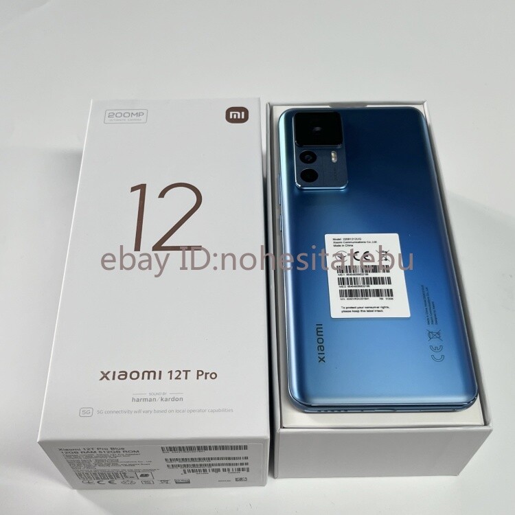 Unlocked Xiaomi 12T Pro 5G Dual SIM 12+256GB 200MP 6.67″ Original Phone 5000mAh