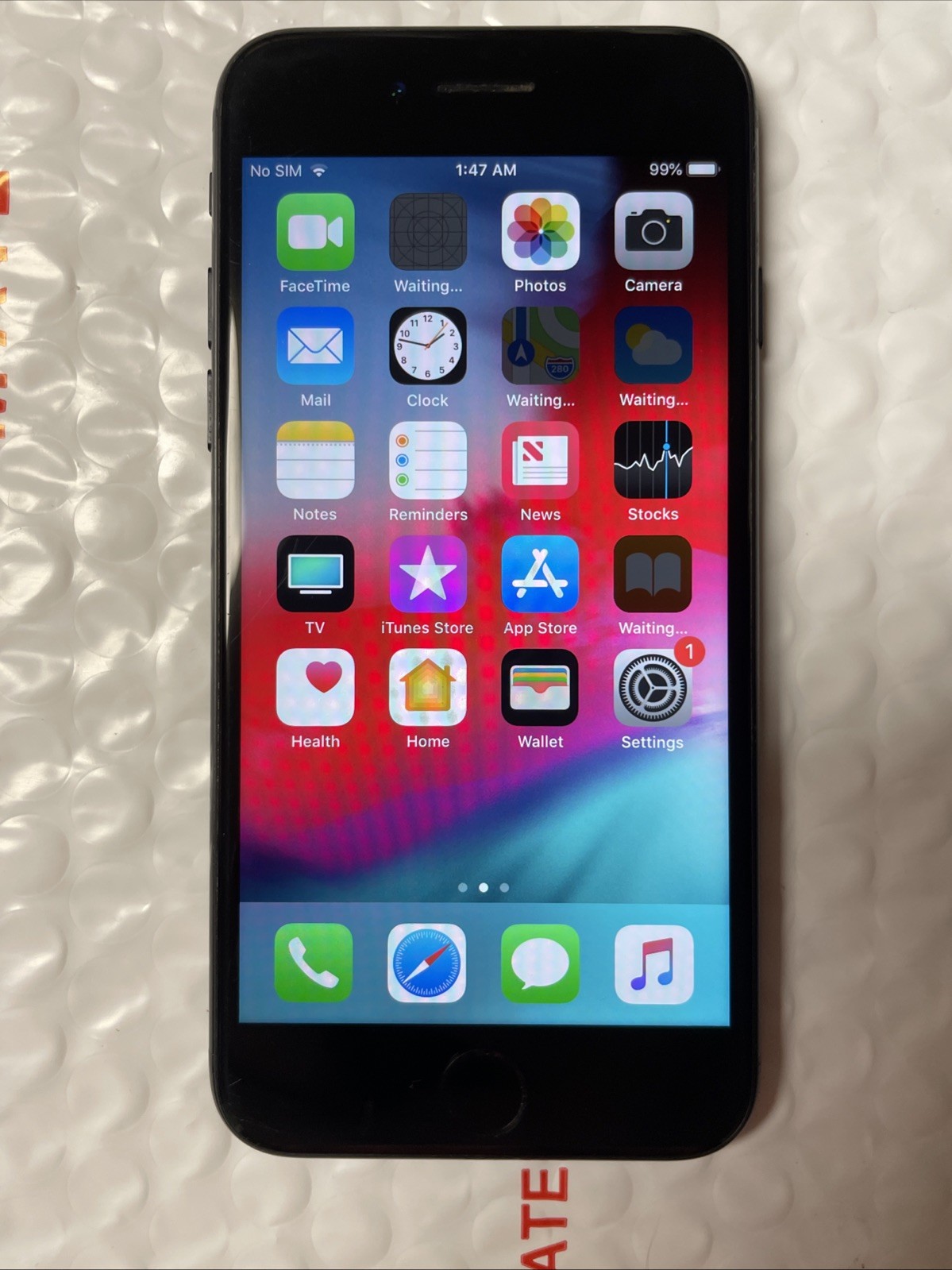 Apple iPhone 7 256 GB Black Unlocked MPRJ2LL/A A1660 GSM IOS 12.1