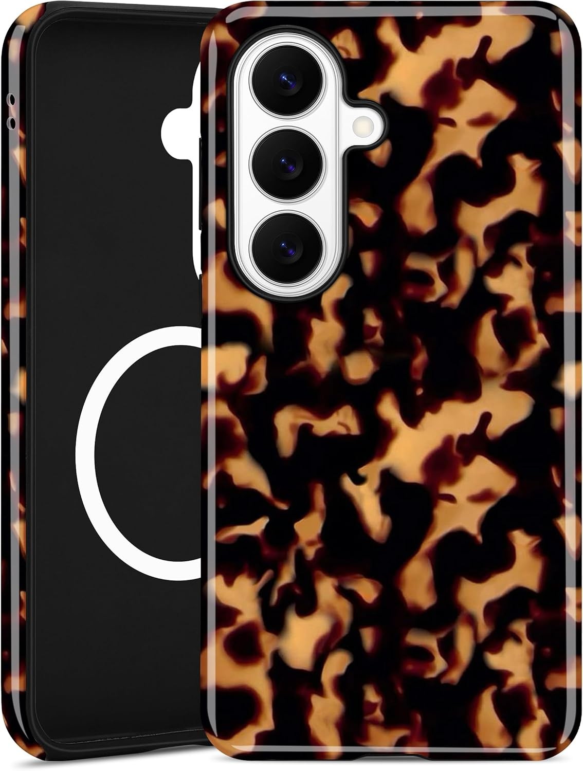 Cute Brown Aesthetic Magnetic Case for Samsung Galaxy S26 Ultra, Tortoise Shell