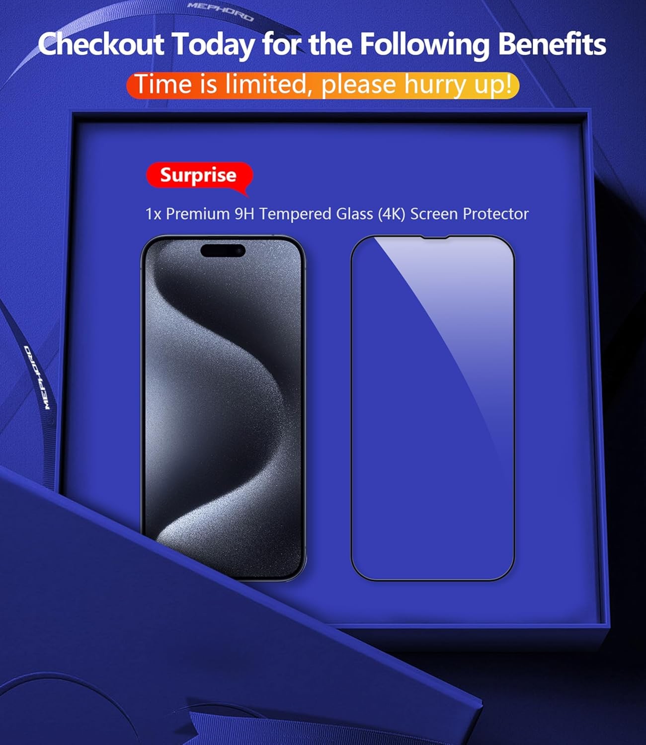 2 in 1 for iPhone 14 Case Crystal Clear, Not Yellowing, with 1X Screen Protector