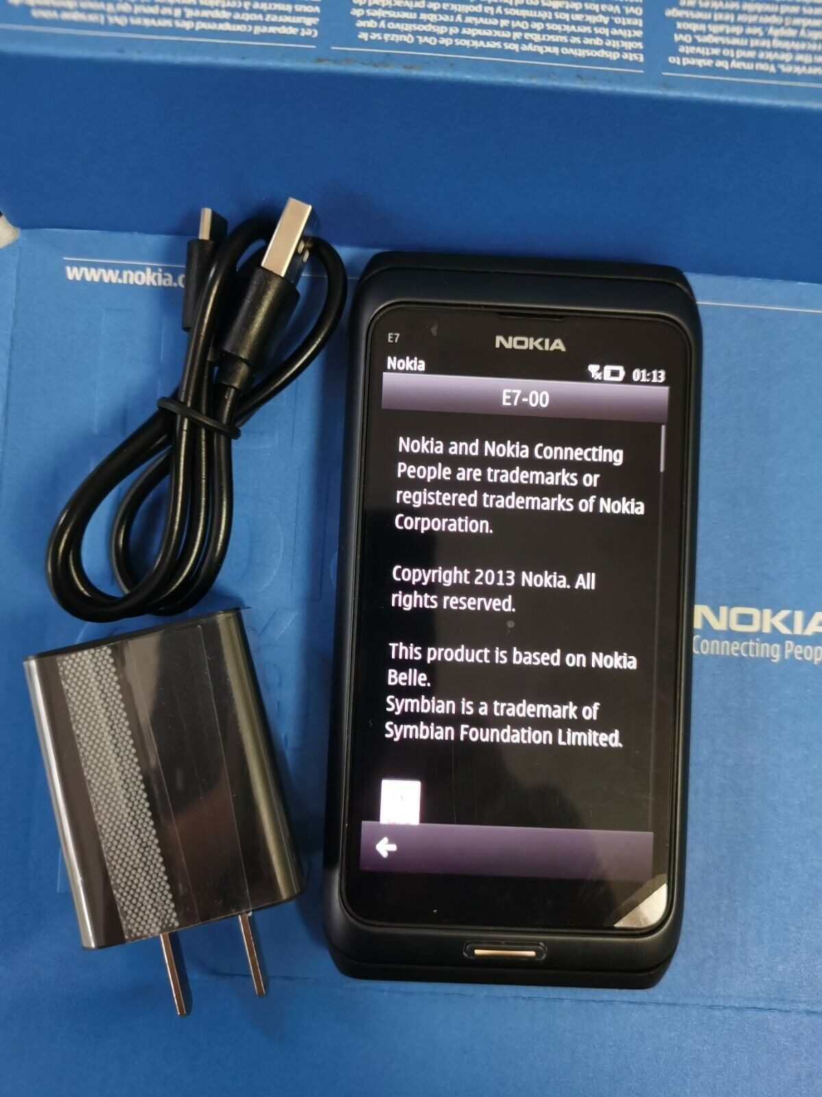 Unlocked Nokia E7 E7-00 Touch Screen Slide Keyboard 16GB 3G Wifi Original Phone
