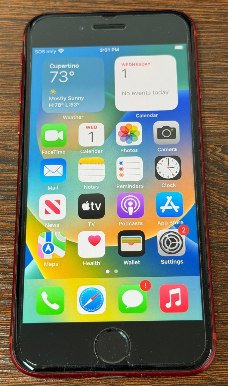 Unlocked Apple iPhone 8 64GB – Red Black – Excellent Condition – 78% Batt
