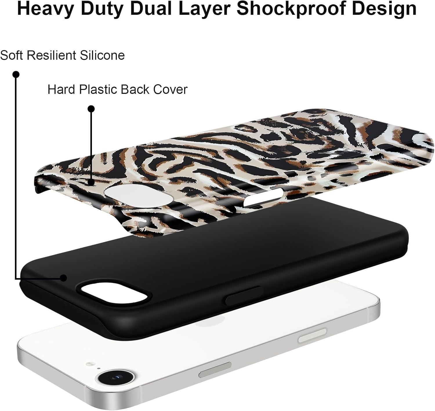 Cheetah Print Phone Case for iPhone 16e Cute Girly Slim Shockproof Leopard Print