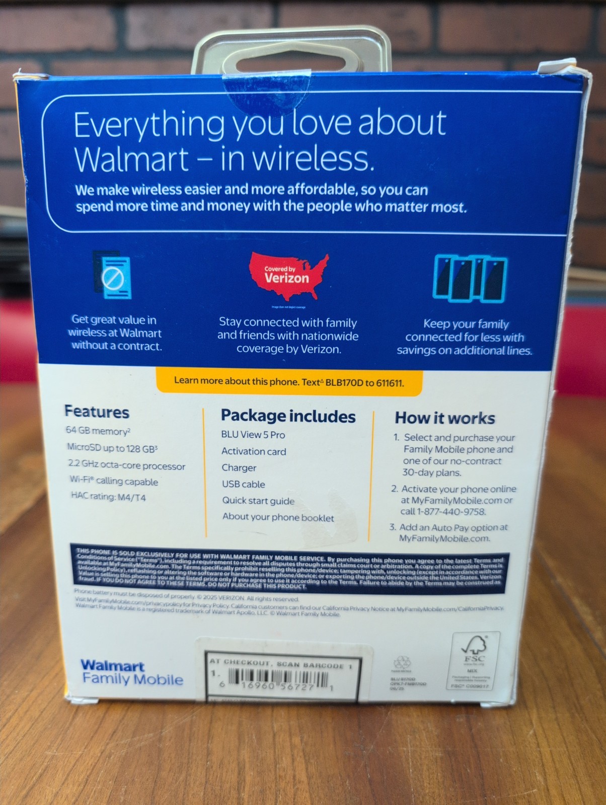 BLU View 5 Pro 64GB Black (Total Wireless/Walmart Family Mobile Rebrand) NEW