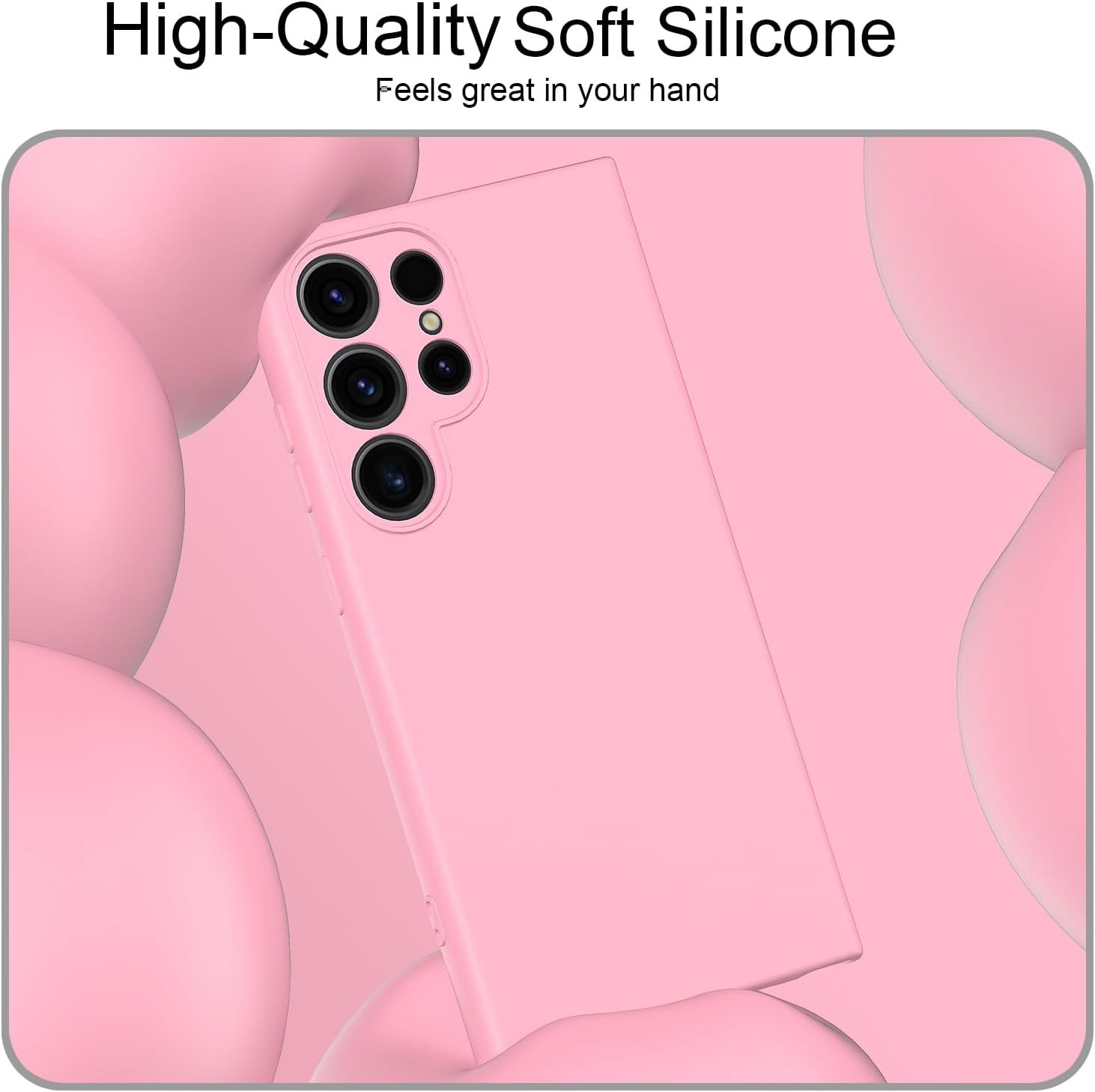 Silicone Case for Samsung Galaxy S25 Ultra, Durable Soft Silicone Gel Rubber Cov