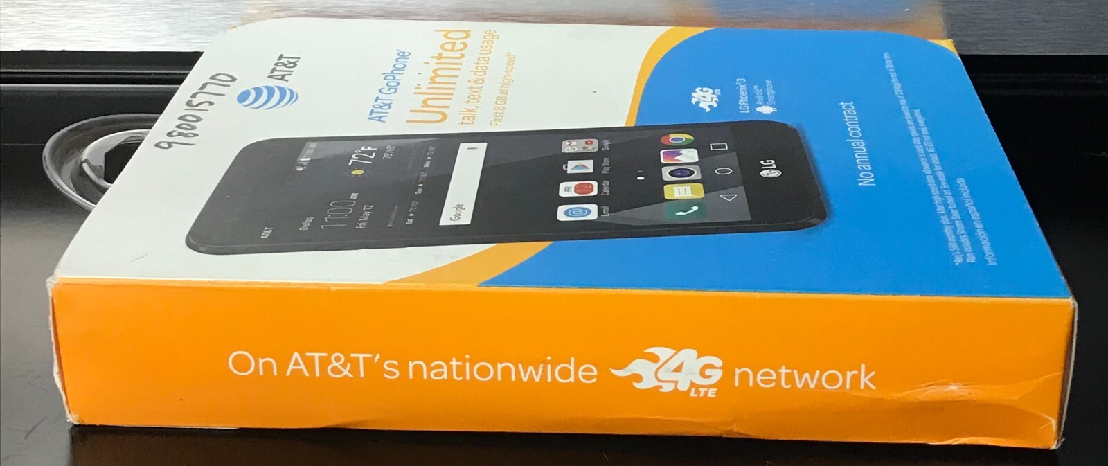 New AT&T GoPhone – LG Phoenix 3 4G LTE 16GB Memory Prepaid Cell Phone – Black
