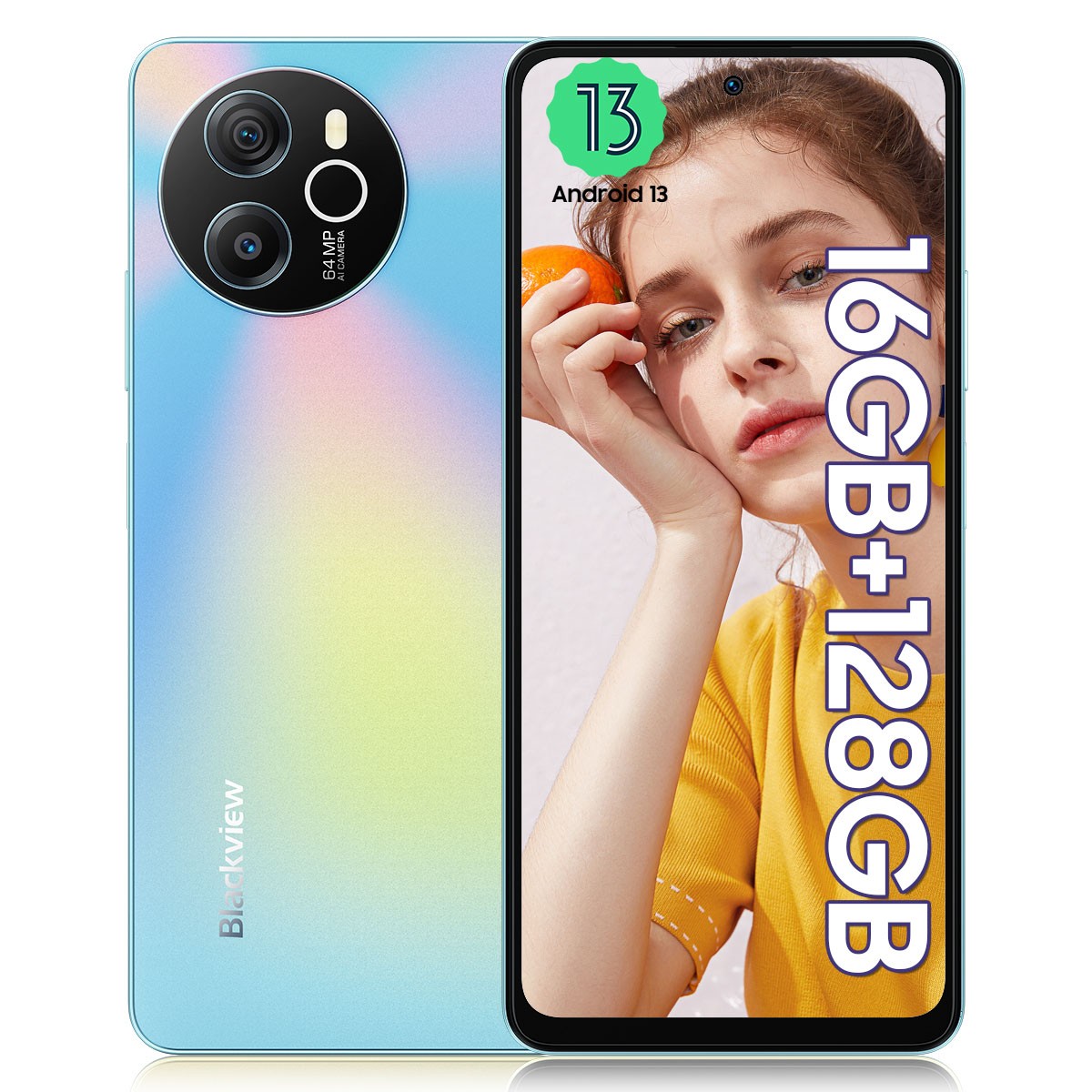 Blackview SHARK 8 NFC Smartphone 16GB+128GB 6.78″ 120Hz Android 13 64MP 5000mAh