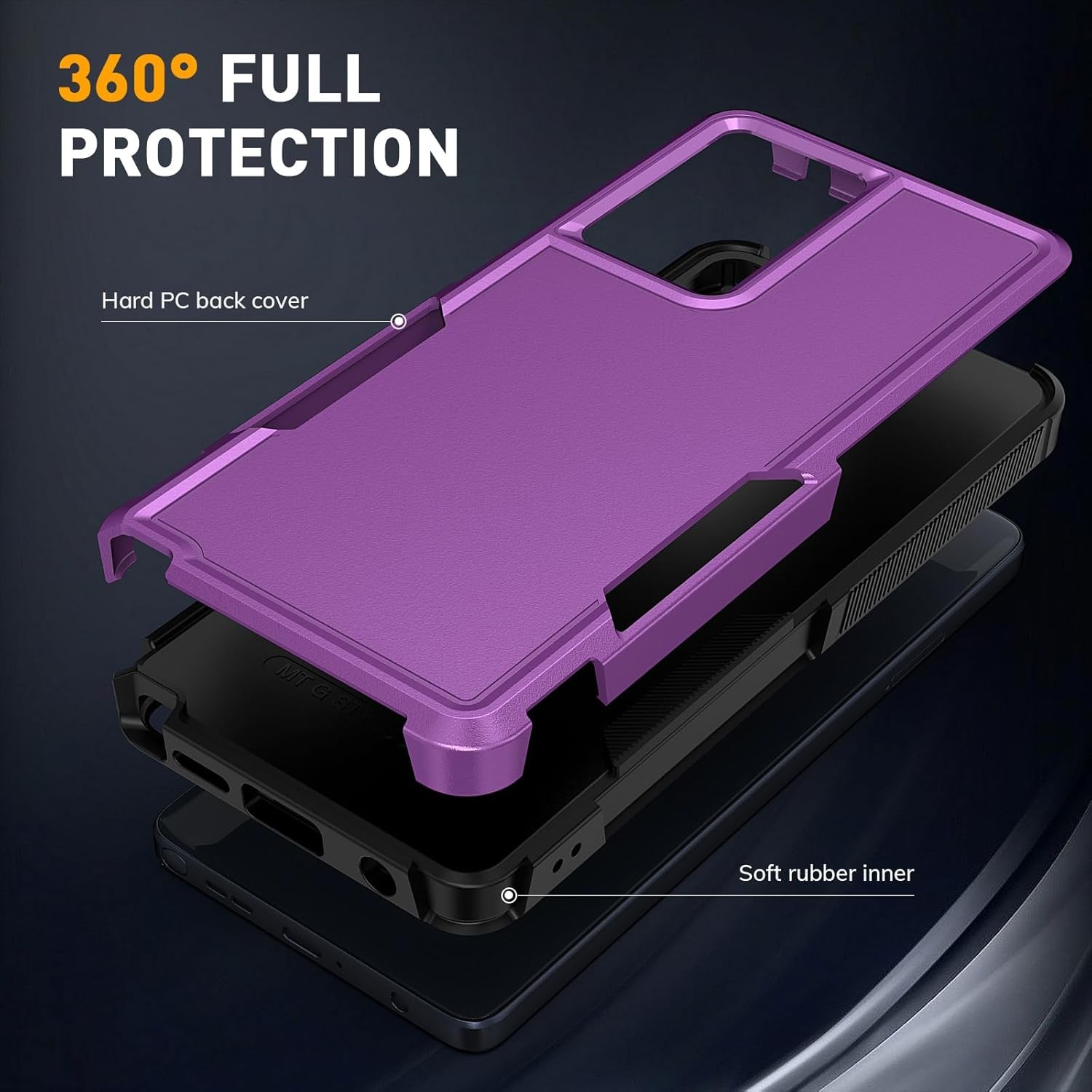 Moto G Stylus 5G 2024 Case with HD Screen Protector, Military-Grade Protection