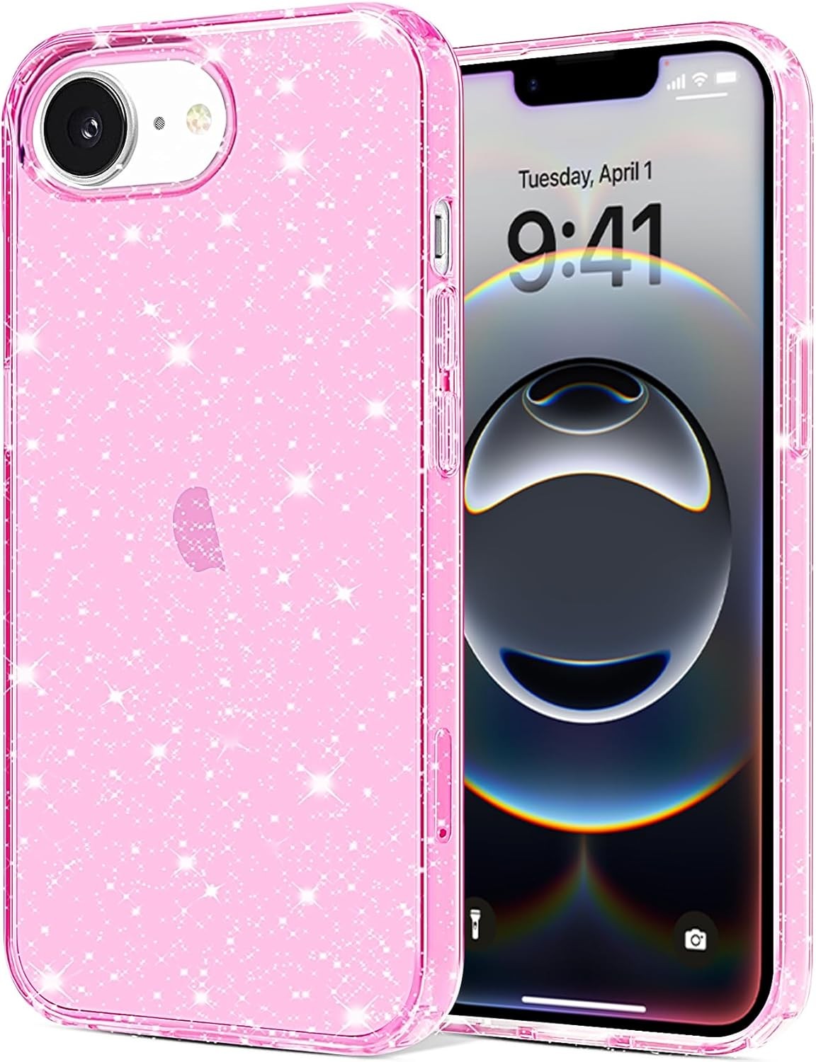 iPhone 17e Case for iPhone 16e Case, Bling Sparkle Soft TPU Anti-Scratch Case, P