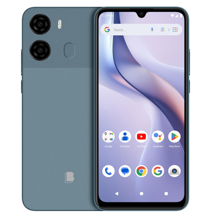 BLU K2|Unlocked|6.88” HD+ Display|13MP Main Camera + 8MP Selfie Camera|64GB|Blue