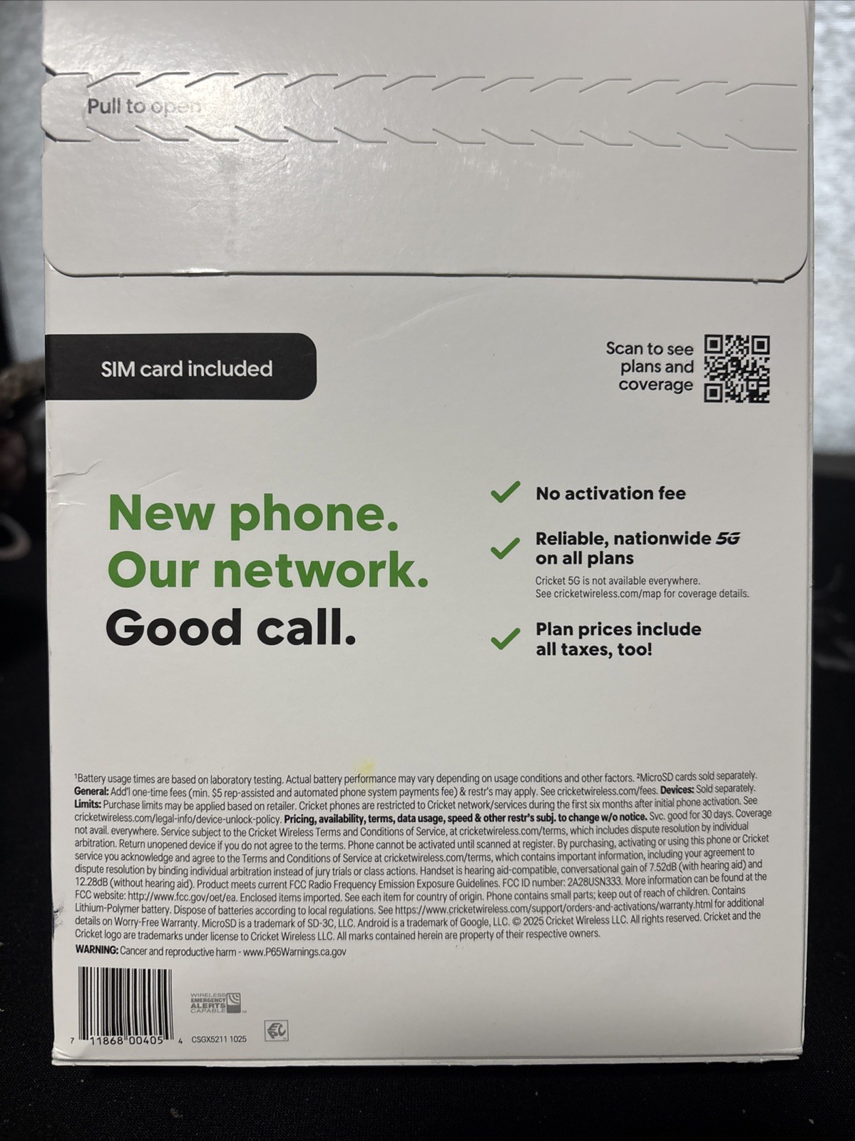 CRICKET ICON PLUS 2026 – 64GB, 5000mAh, 50MP Camera, Prepaid Twilight Purple NEW