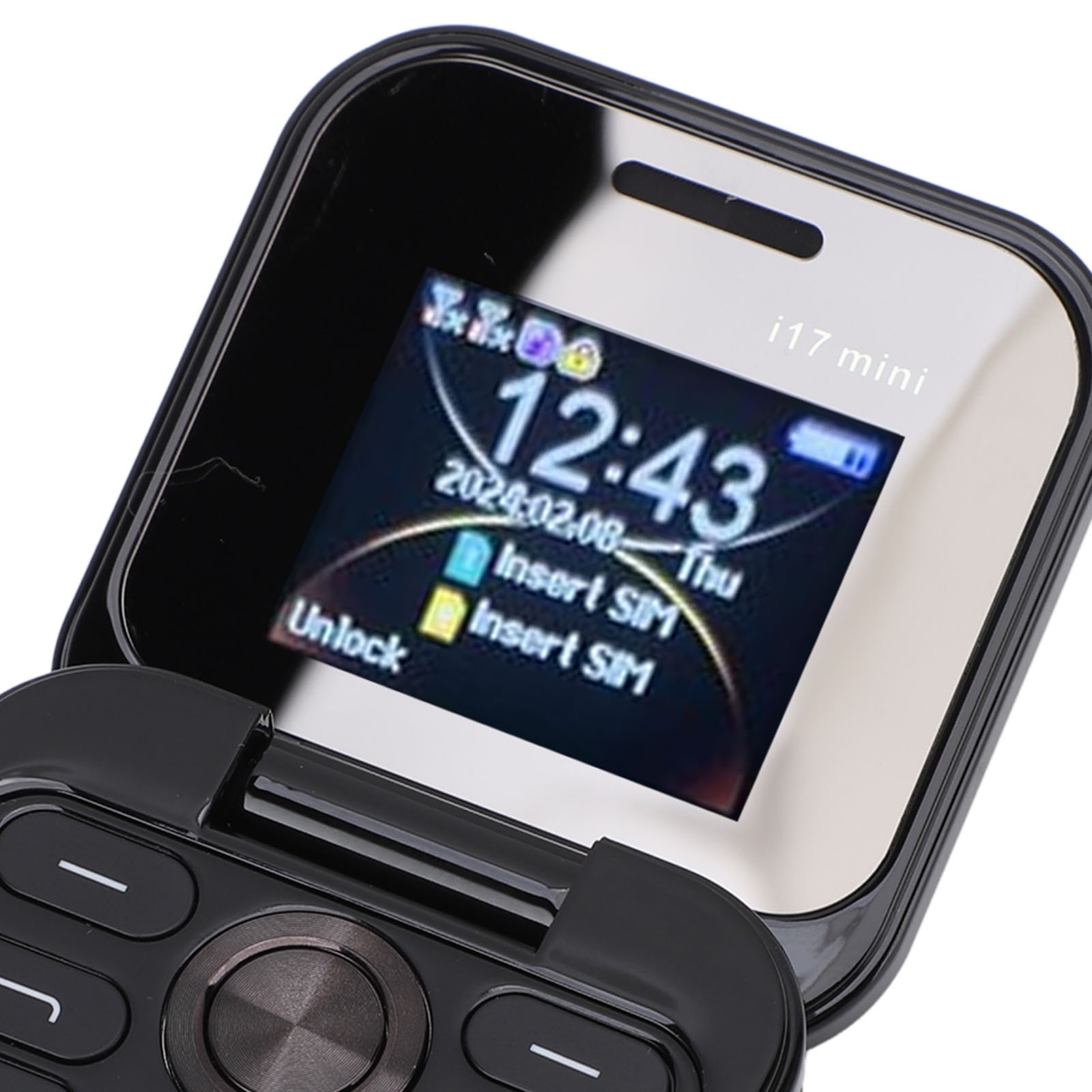 2G Flip Tiny Cell Phone LED Flashlight HD Camera For Seniors Excellent❀