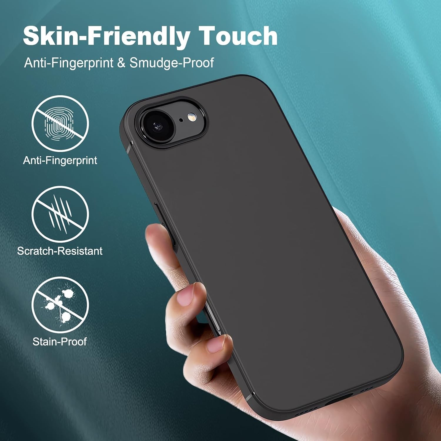 Phone Case & Bumper for iPhone 16e & iPhone 17e 6.1 Inch Anti-Fingerprint Matte