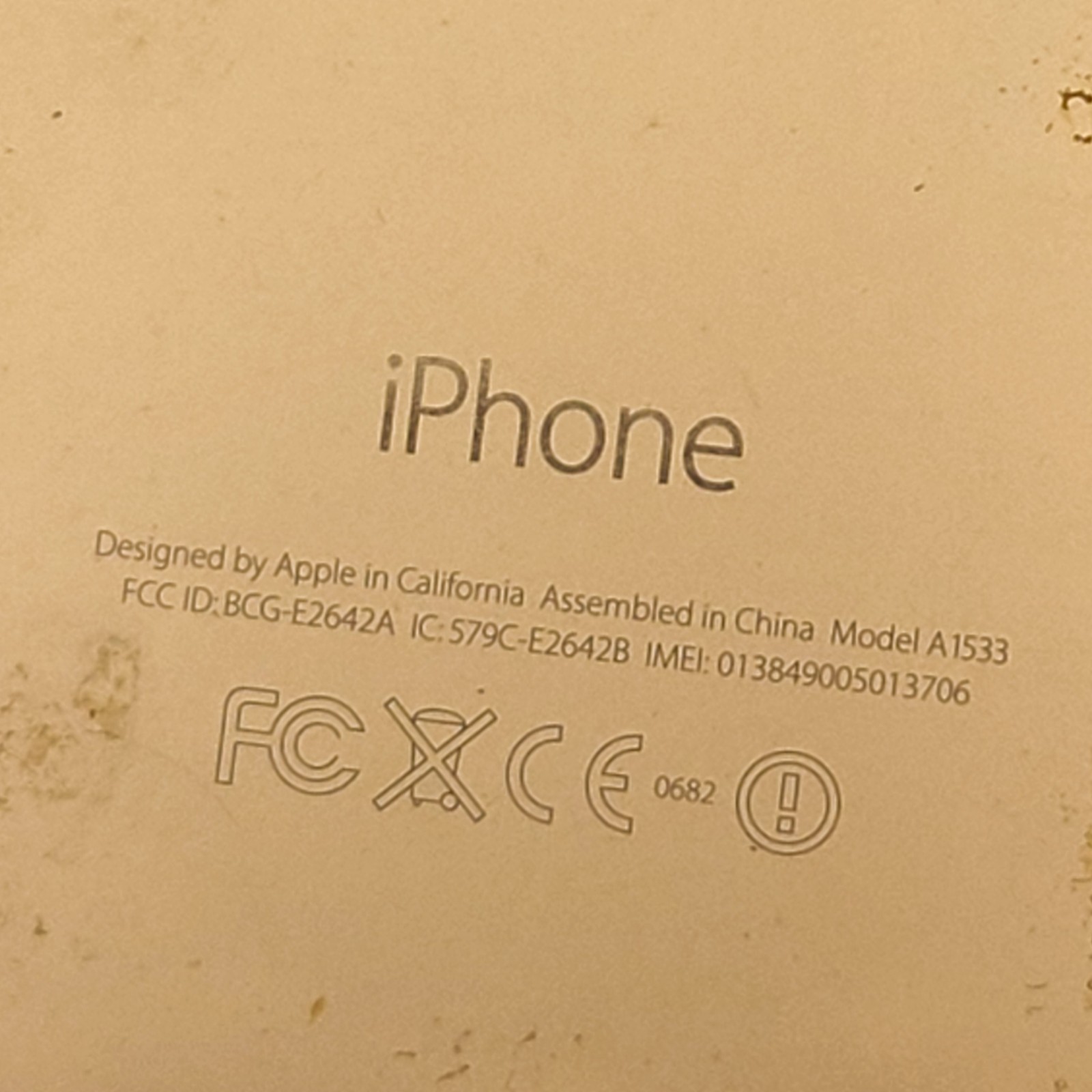 iphone model a1533 Broken Screen, Locked