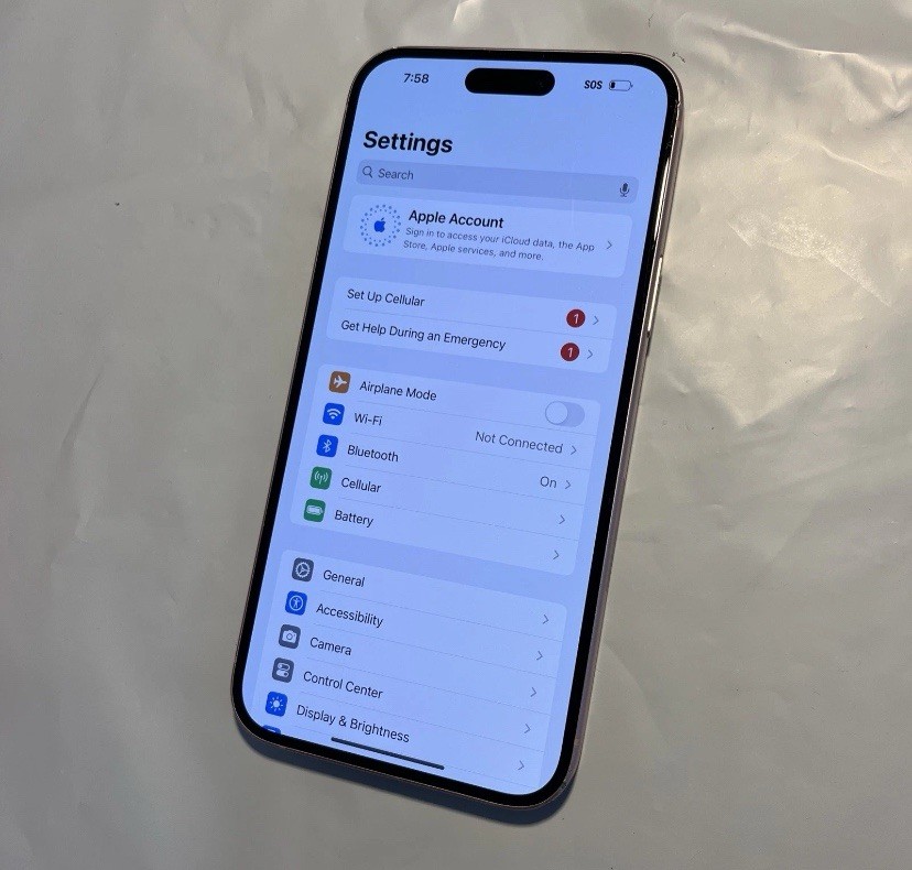 Apple Blue Smartphone Wi-Fi Bluetooth iOS Bar Style