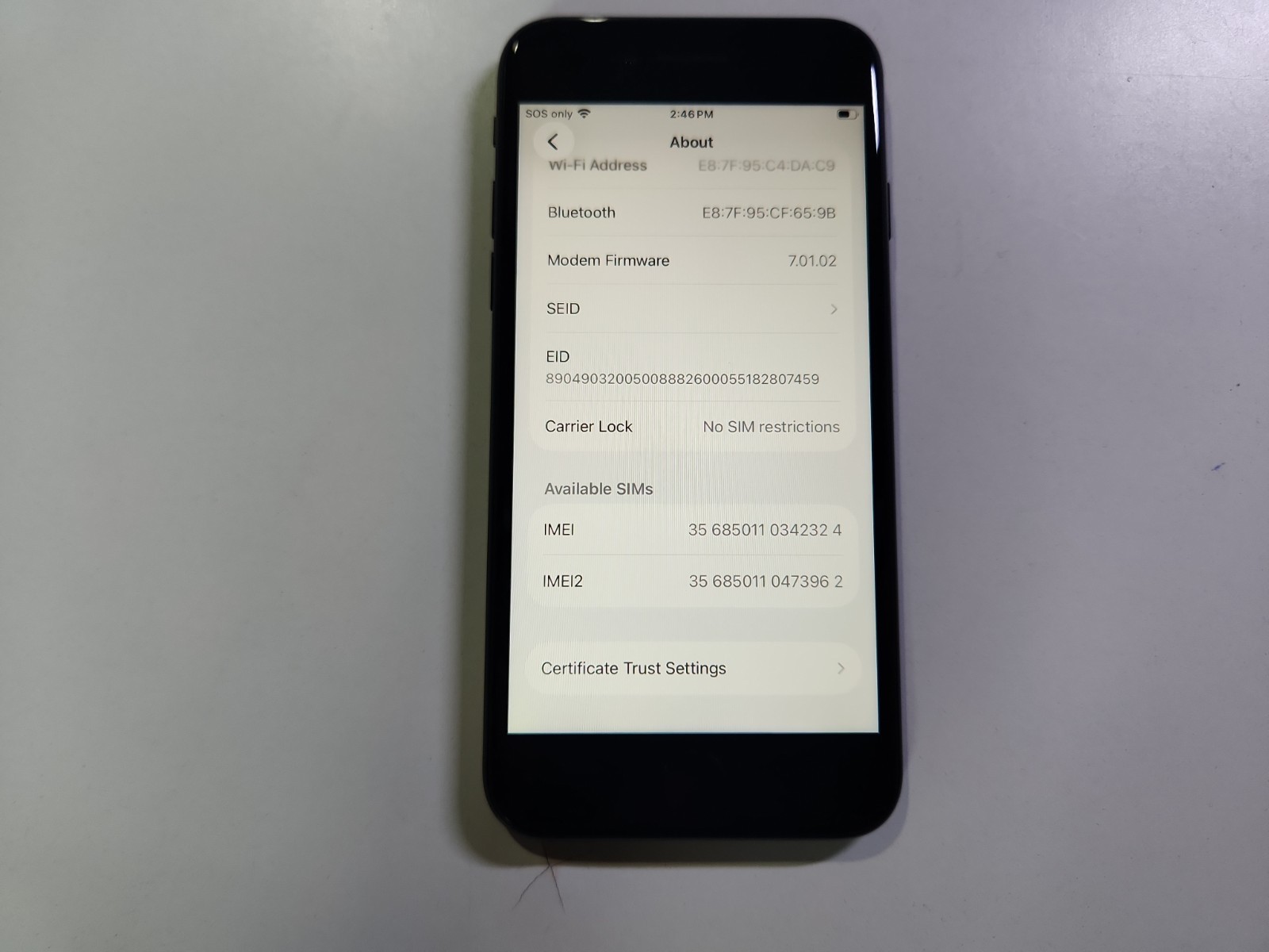 Apple iPhone SE 2nd Gen A2275 64GB Unlocked Clean IMEI BH=95%