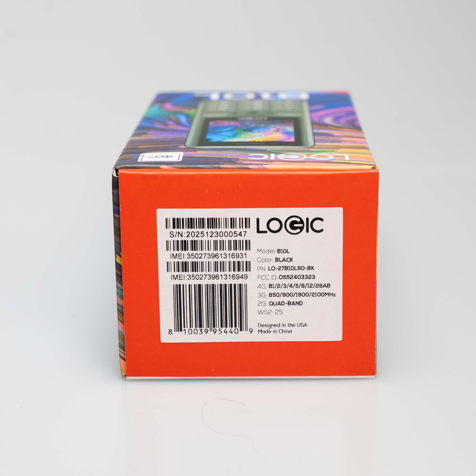 Logic B10L 4G VoLTE Dual SIM Senior GSM Unlocked Keypad Dumb Phone – Black – New