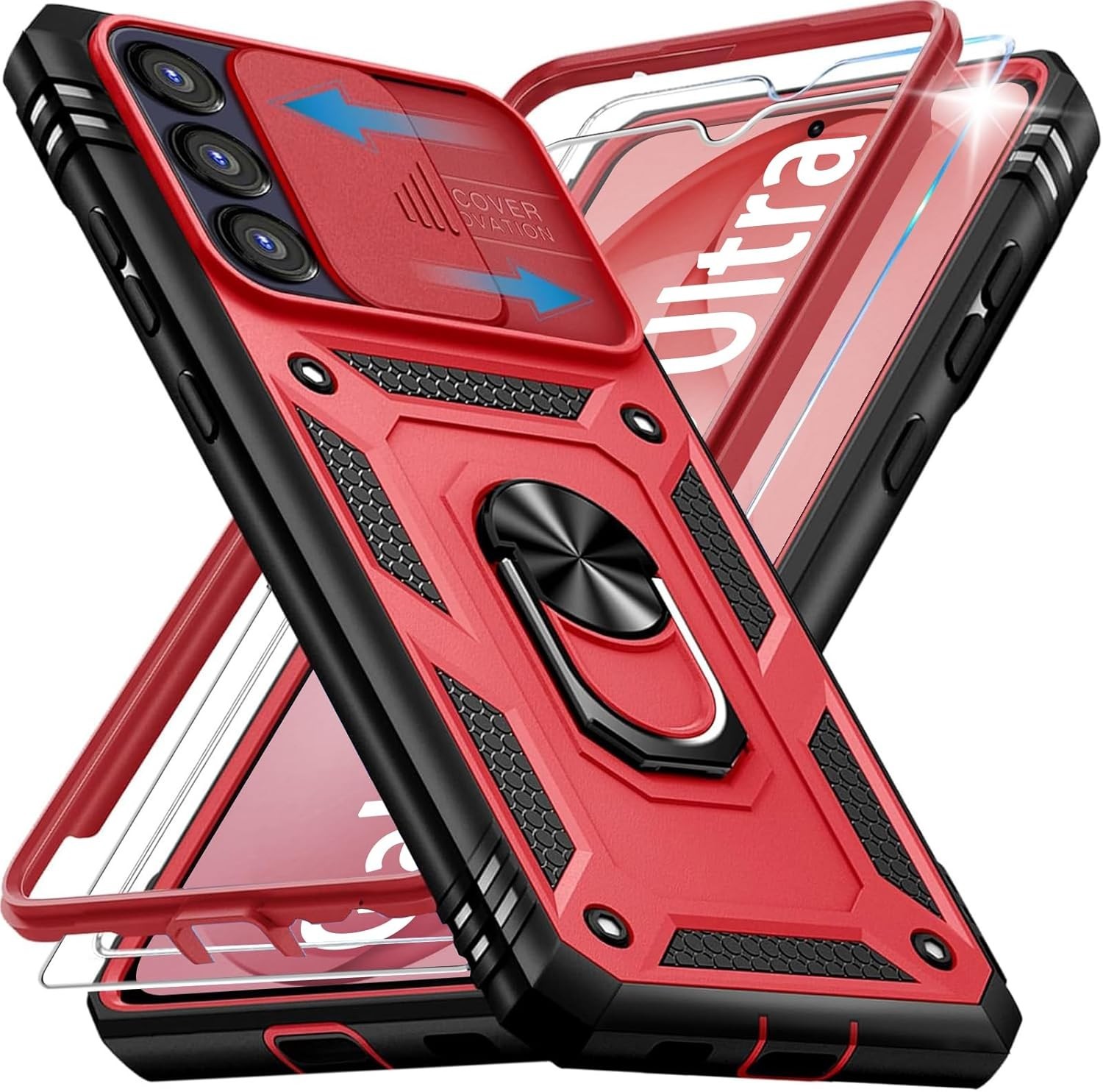 Pink Shockproof Case for Samsung Galaxy S26 Ultra with 2 Screen Protectors & Cam