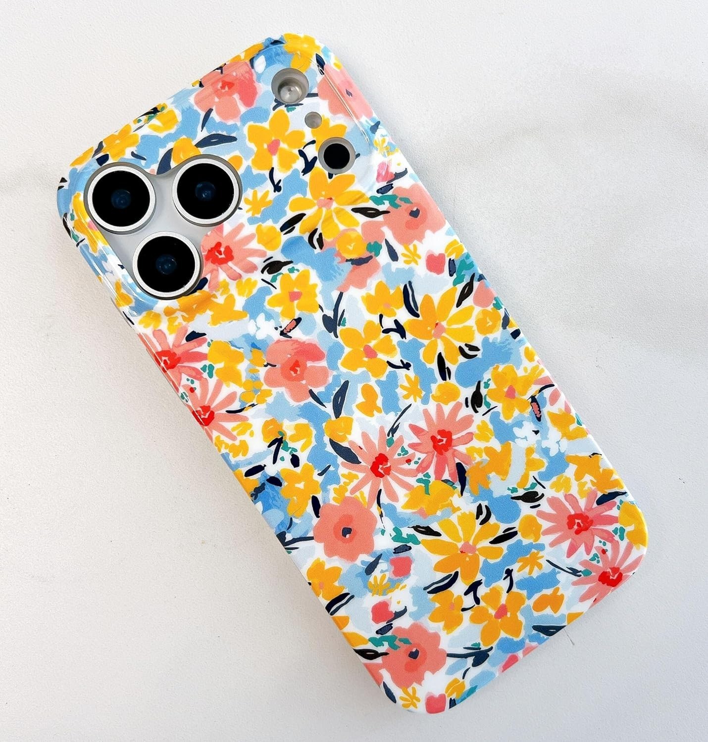 Case for iPhone 17 Pro Max 6.9″ – Sparkle Bling Floral Design Scratch-Resistant