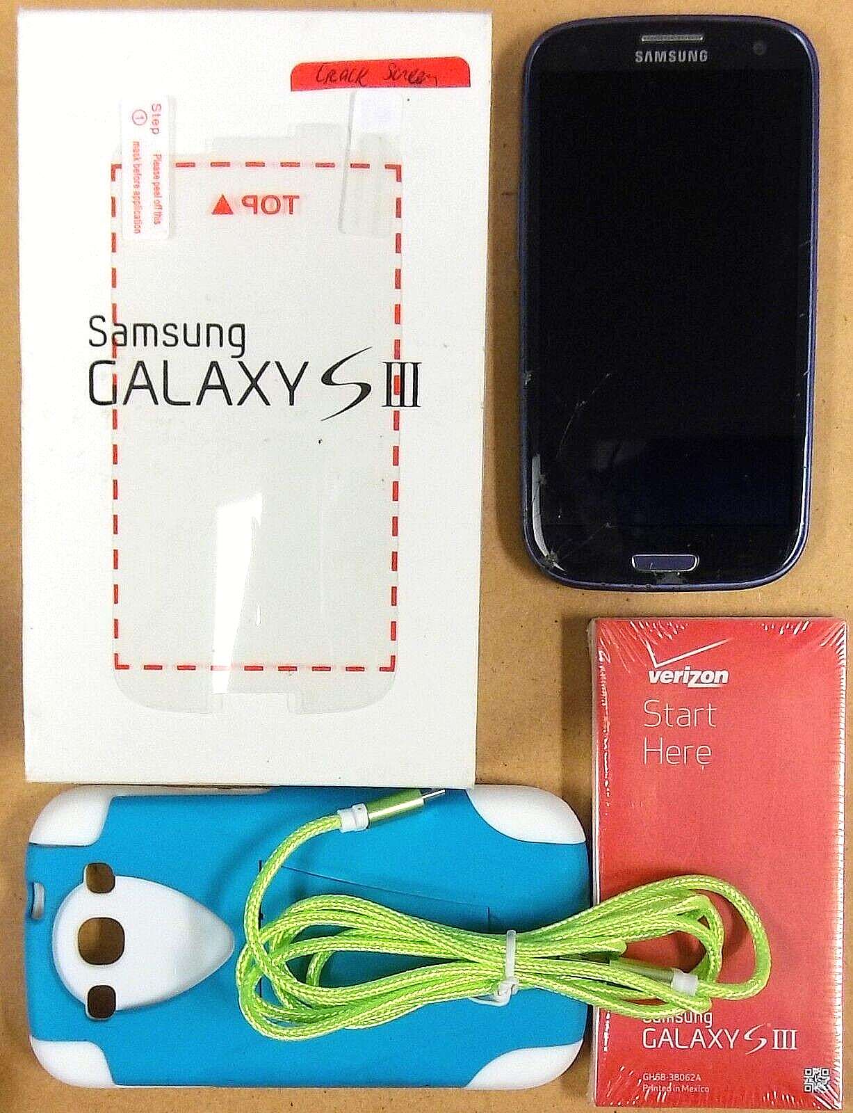 Samsung Galaxy S3 SCH-I535 – Blue ( Verizon ) 4G LTE Smartphone – Bundled / READ