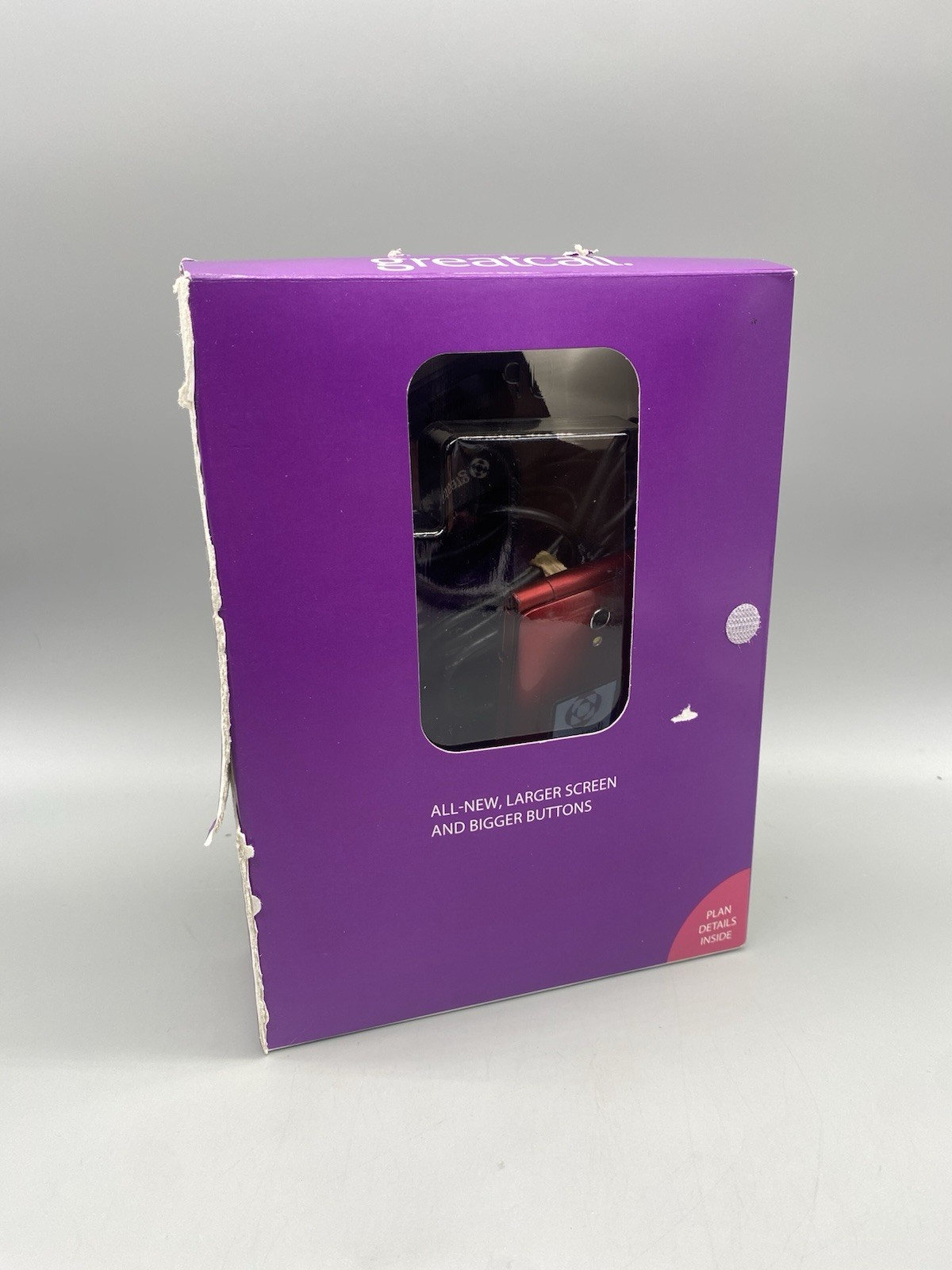 GreatCall Jitterbug Flip Easy-to-Use Cell Phone – RED – Read W/ Box