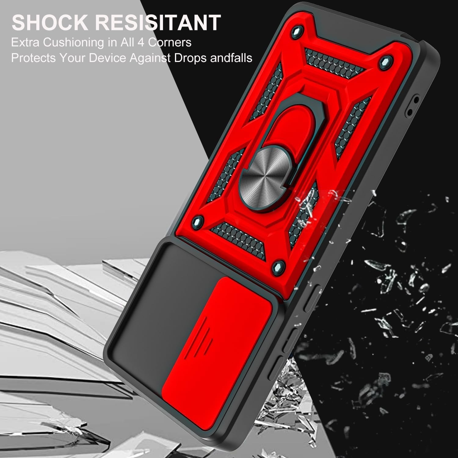 for Moto G Stylus 5G 2024 Case with Tempered Glass Screen Protector [2 Pcs]