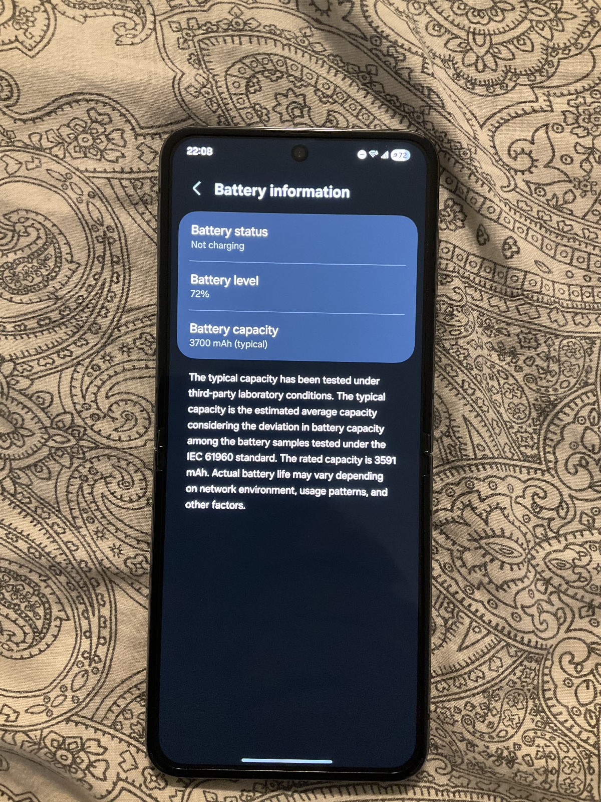 Samsung Galaxy Z Flip5, 256 GB, Graphite (Unlocked), Excelent Internal screen