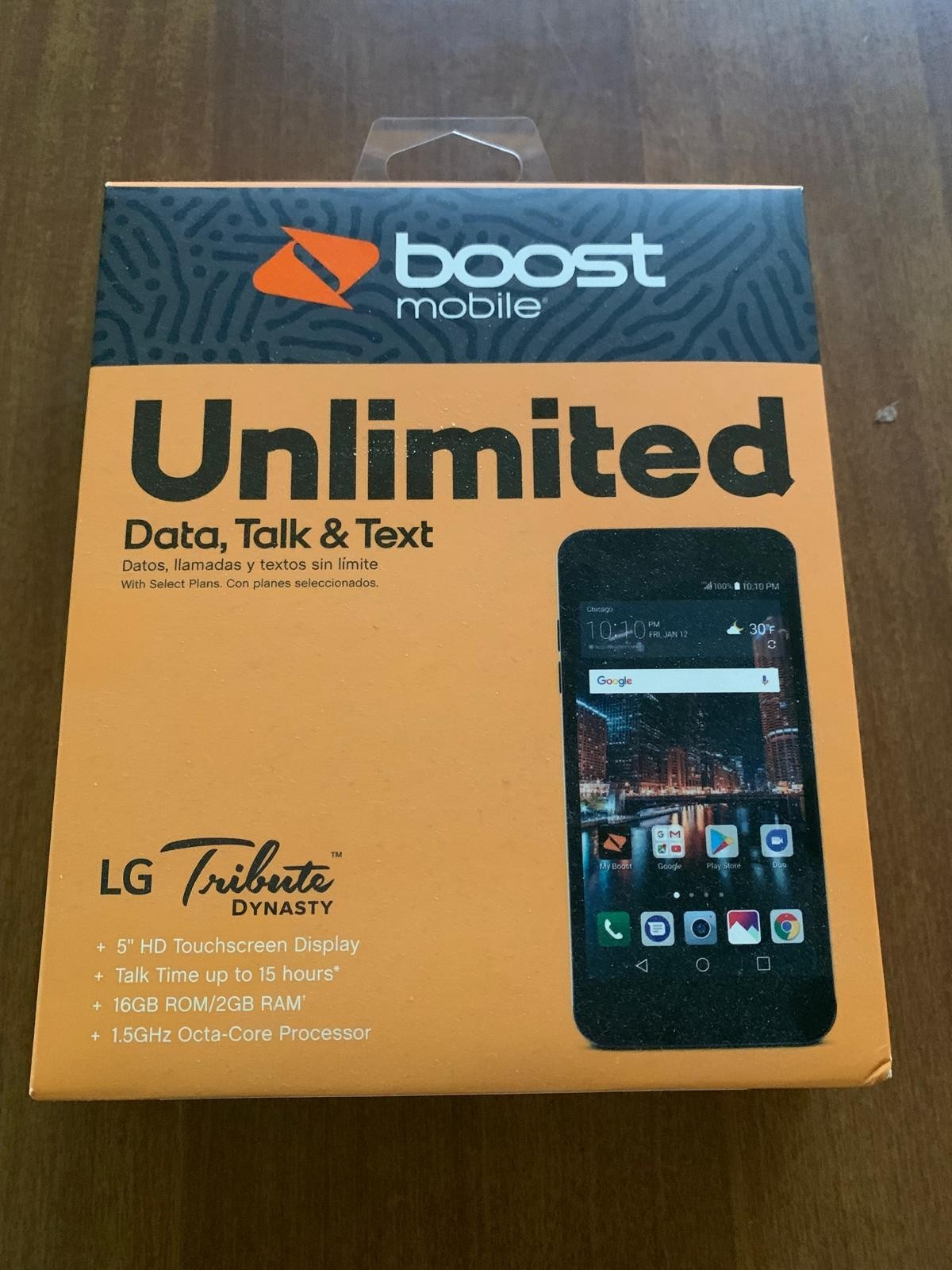 New Factory Sealed LG Tribute Dynasty Champagne 16GB Boost Mobile 4G LTE Prepaid