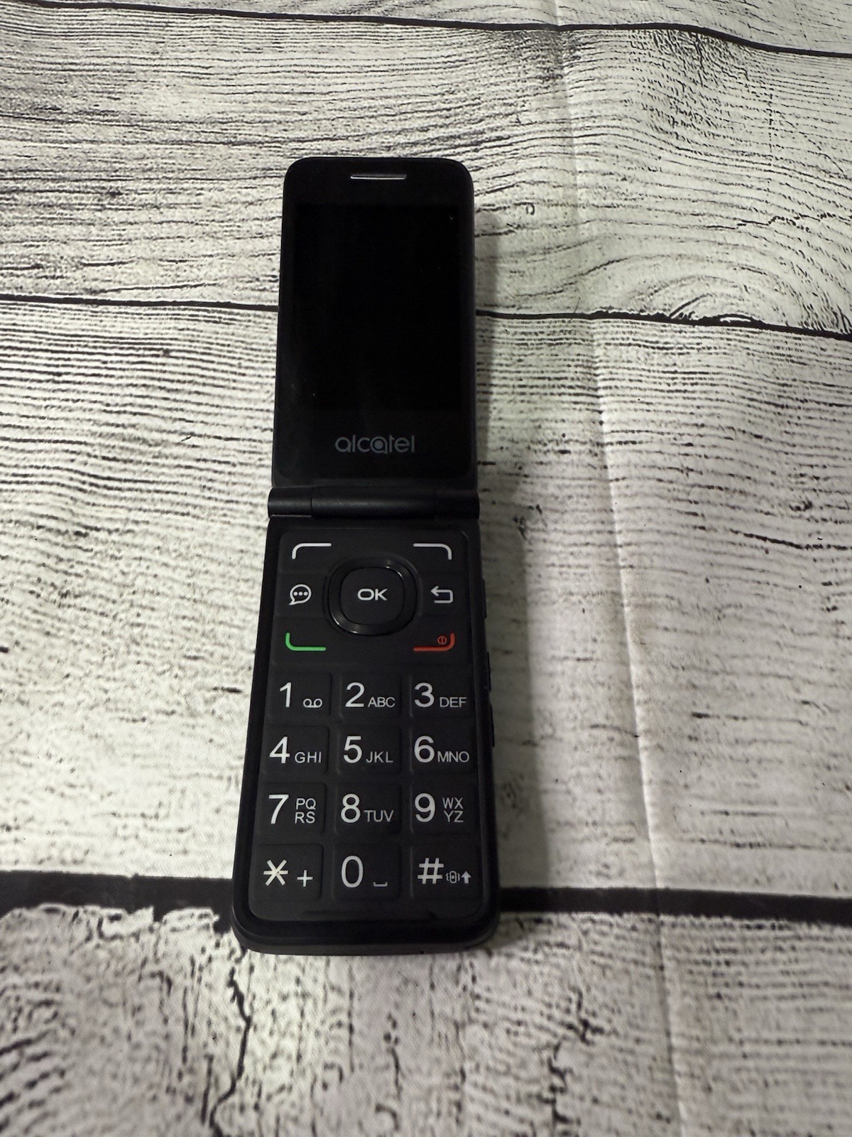 Alcatel MyFlip A405DL – Black (TracFone) 4G LTE GSM WiFi Camera Flip Cell Phone