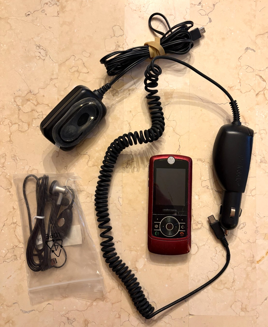 Motorola RIZR / Rizor Red Burgundy RARE Slider Phone