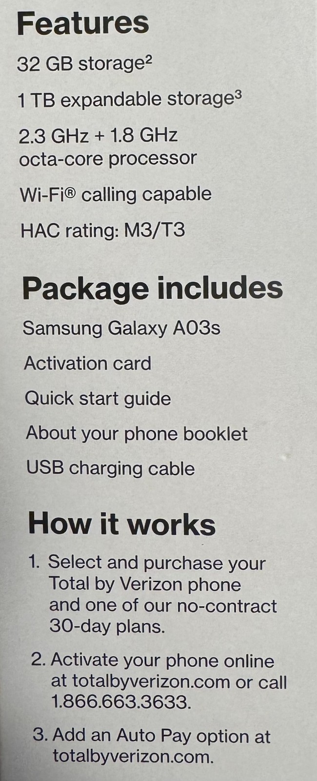 Samsung Galaxy A03s, 32MB, Black