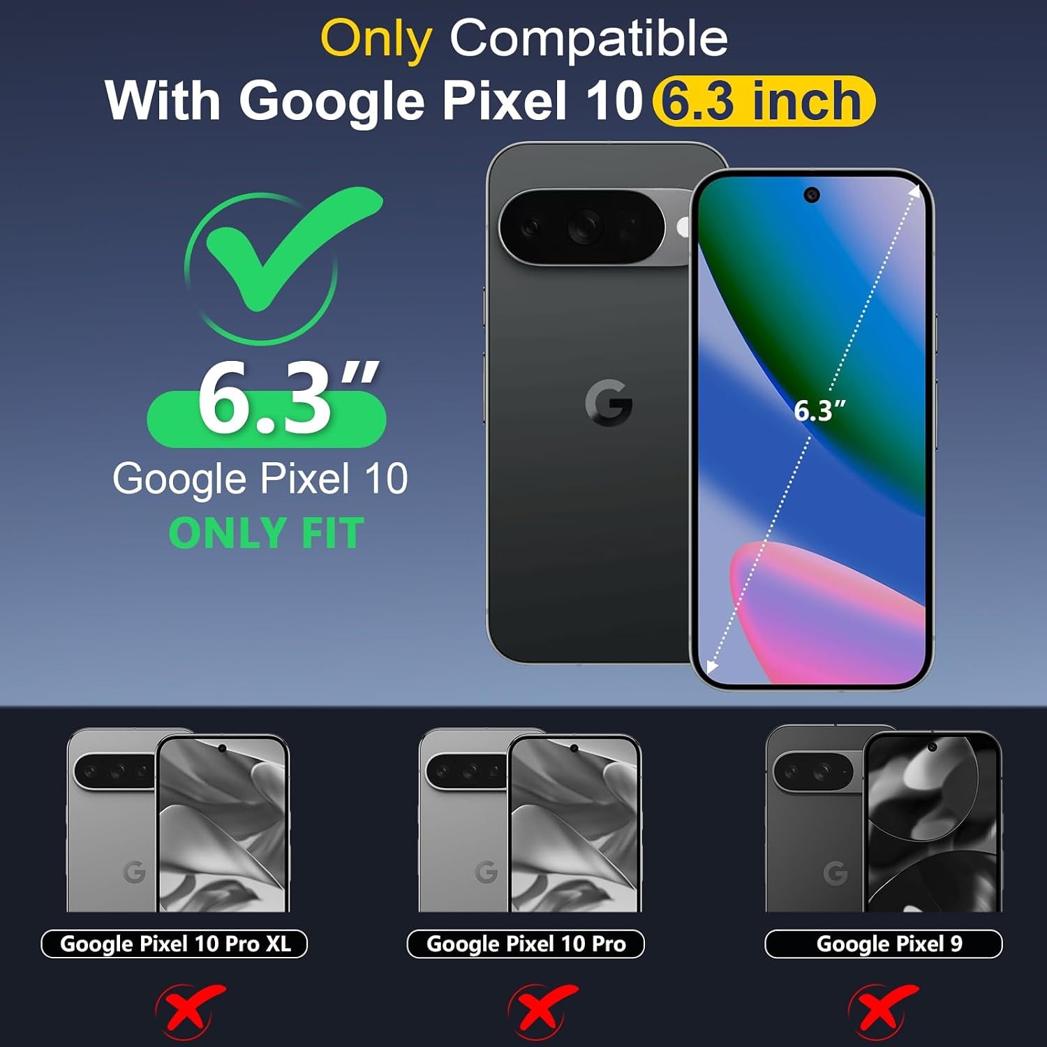 [1+1 PCS] Case & Privacy Screen Protector for Google Pixel 10 Full Body Protecti