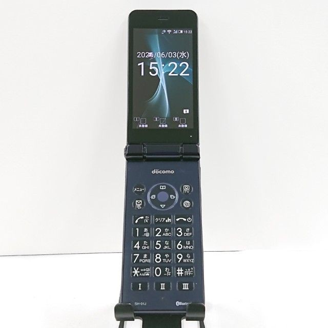 Sharp Aquos Mobile Sh-01J Docomo Blue Black Body C20424 Japanese Flip phone