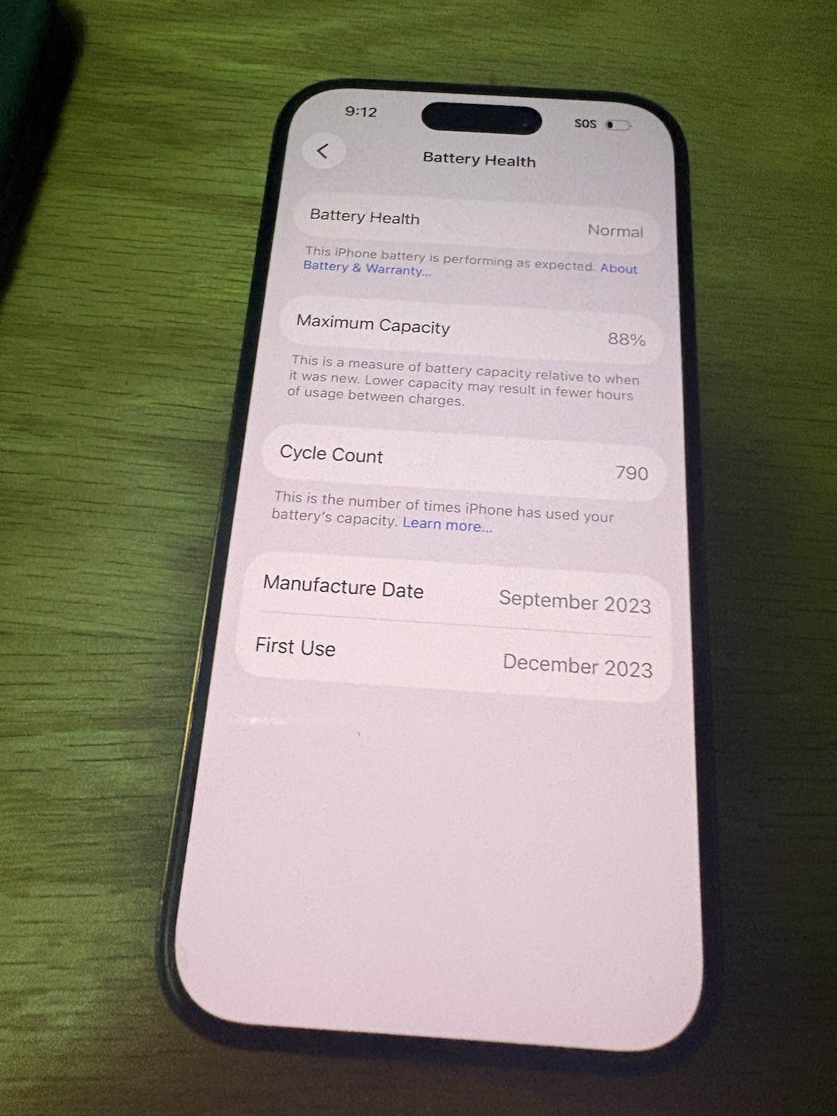 iPhone 15 Pro 128gb unlocked 88% Battery Black