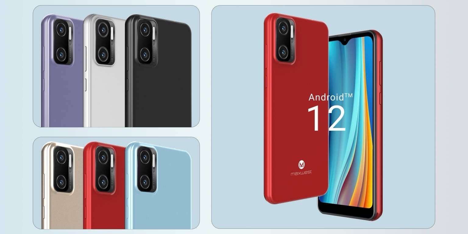 Open Box. Maxwest Nitro N62 RED. 32GB (Unlocked) Dual SIM Android 12 Smartphone