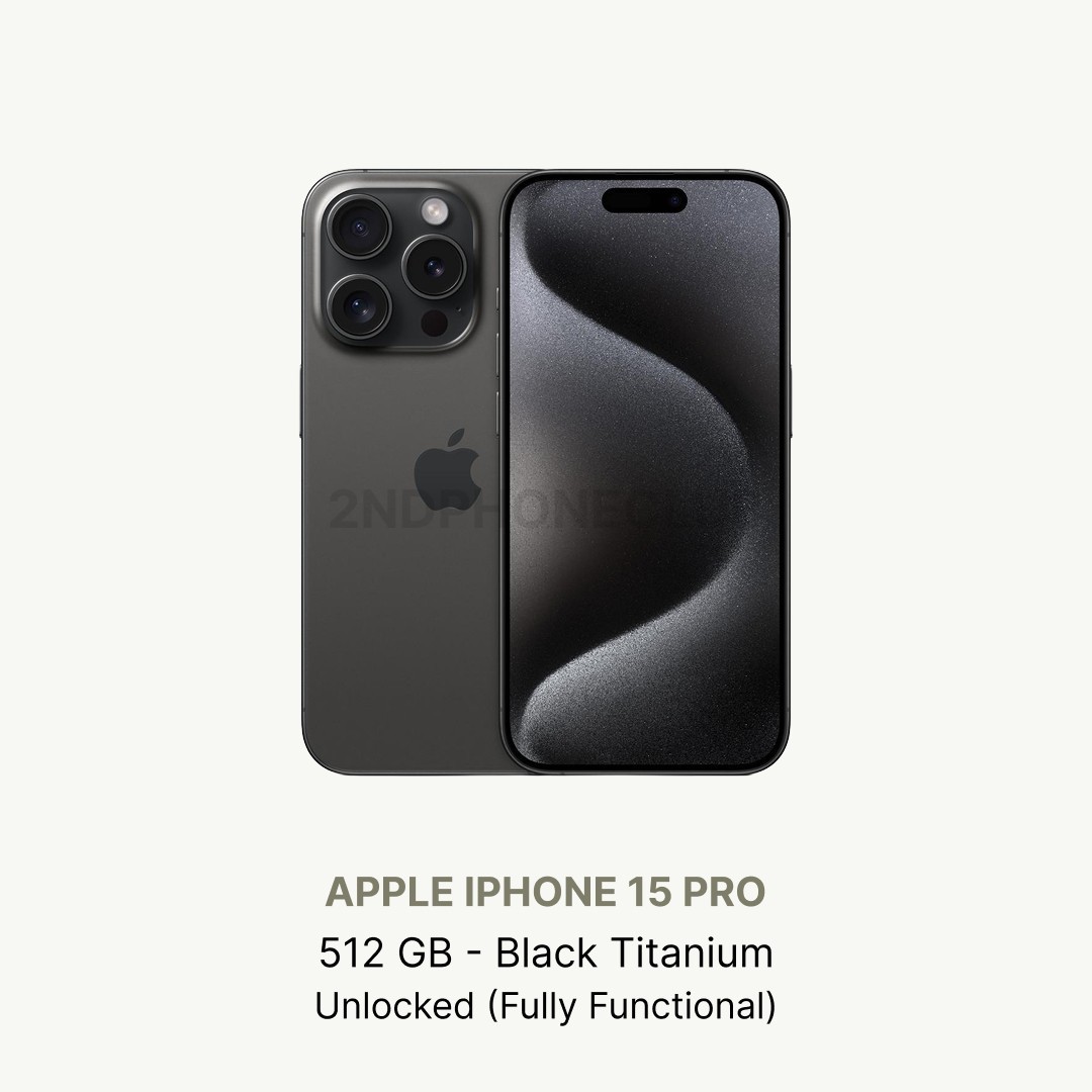 iphone 15 Pro – 512 GB – Unlocked – Good Condition – No Face ID