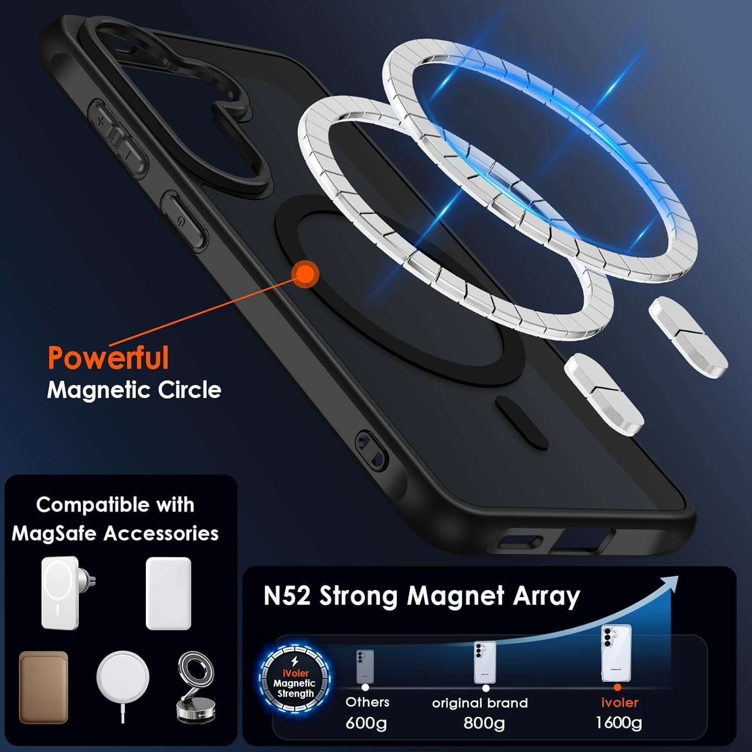 For Samsung Galaxy S26 Case with Military Grade Protection, 2x Screen Protector